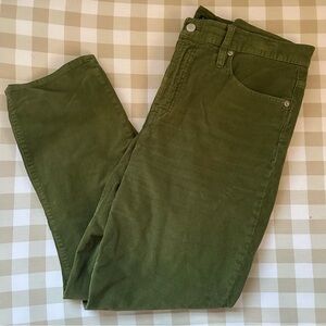 J. Crew Olive Corduroy Ribbed Pants Cotton Blend Cottage-core Comfy Women’s 12